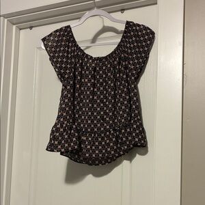 Floral Black Women's Top